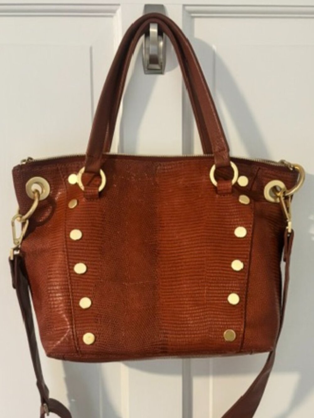 Hammit Daniel Purse in Medium- Redwood Lizzard, Like New - Picture 2 of 5